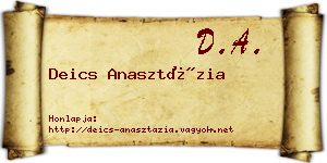 Deics Anasztázia névjegykártya
